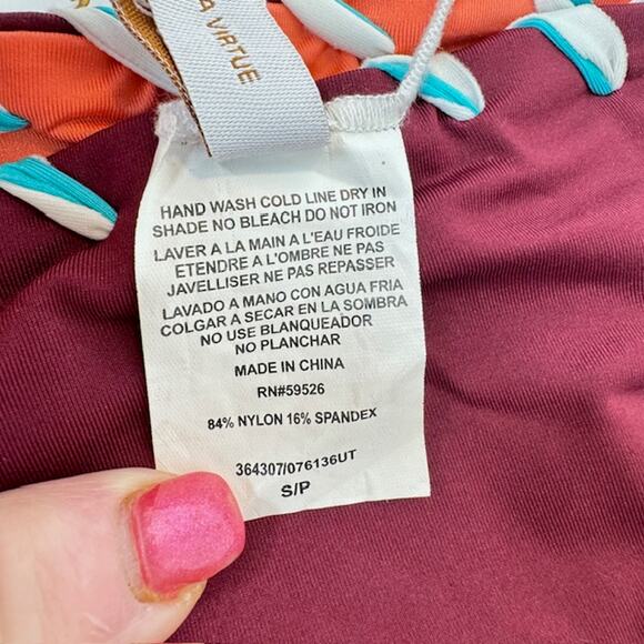 Becca Reversible Small Camille Hipster Bikini Bottom Cabernet - Picture 7 of 14